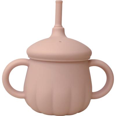 Silikonový kelímek TGM Infant Platinum s motivem dýně 200ml, korálově růžový, 1 kus