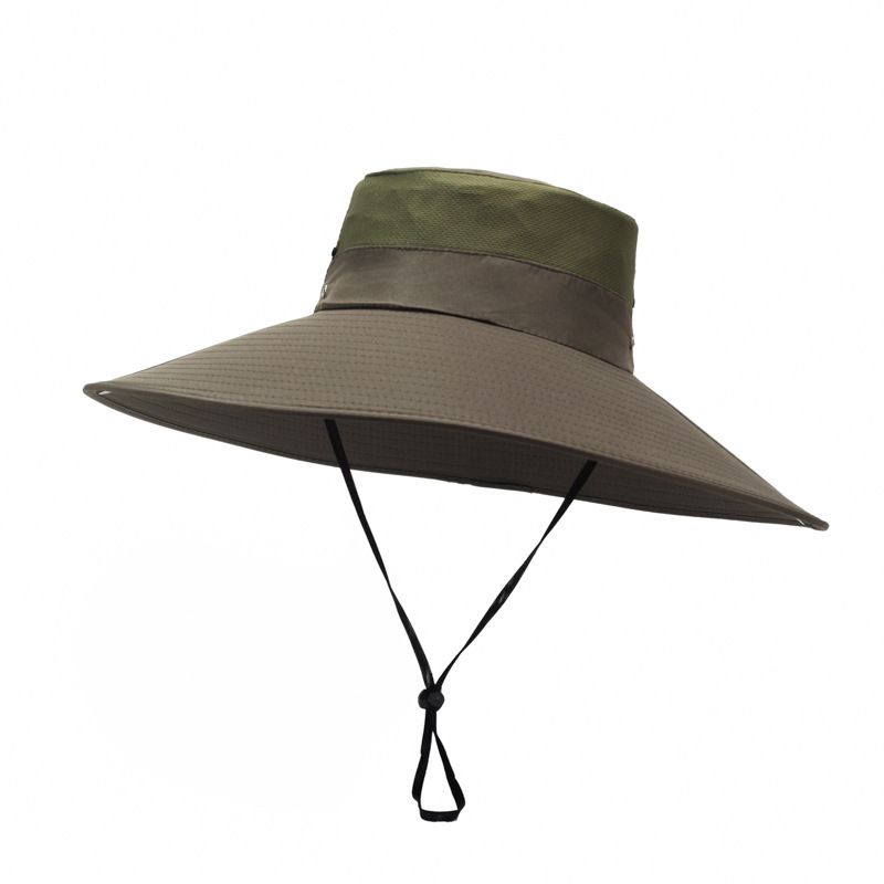 

Factory Extra Large Edge Sun Protection Hat Summer Men Outdoor Hiking Hiking Fishing Hat Mesh Sun Hat Thin Cap Green One size