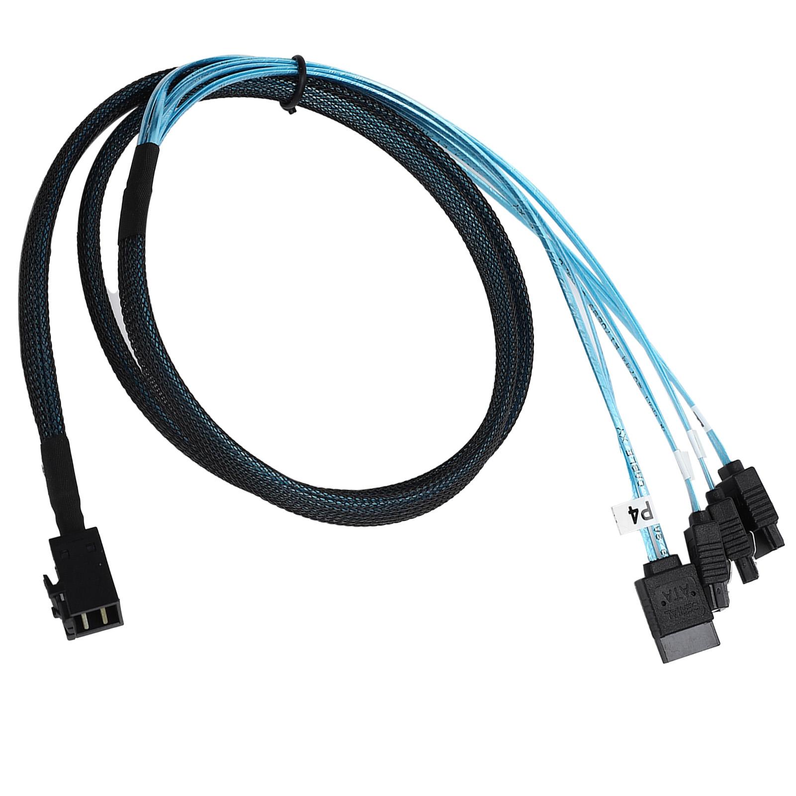 Кабель-адаптер Mini SAS HD 12 Гбит SFF-8643 на 4 SATA LSI, 1 м, 1,1 ярда, плетеный медный, замена