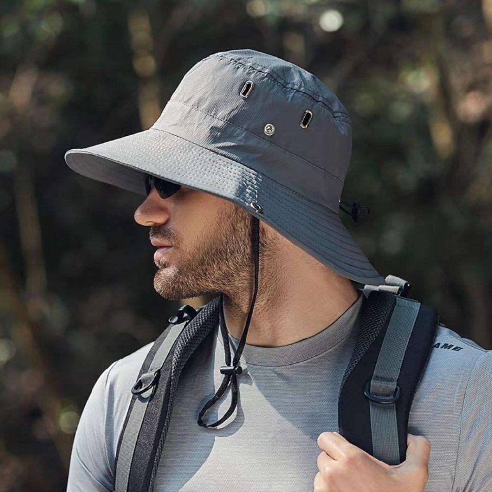 Sunscreen Sun Hat Wide Brim Hiking Cap Breathable Hiking Fisherman Hat Outdoor