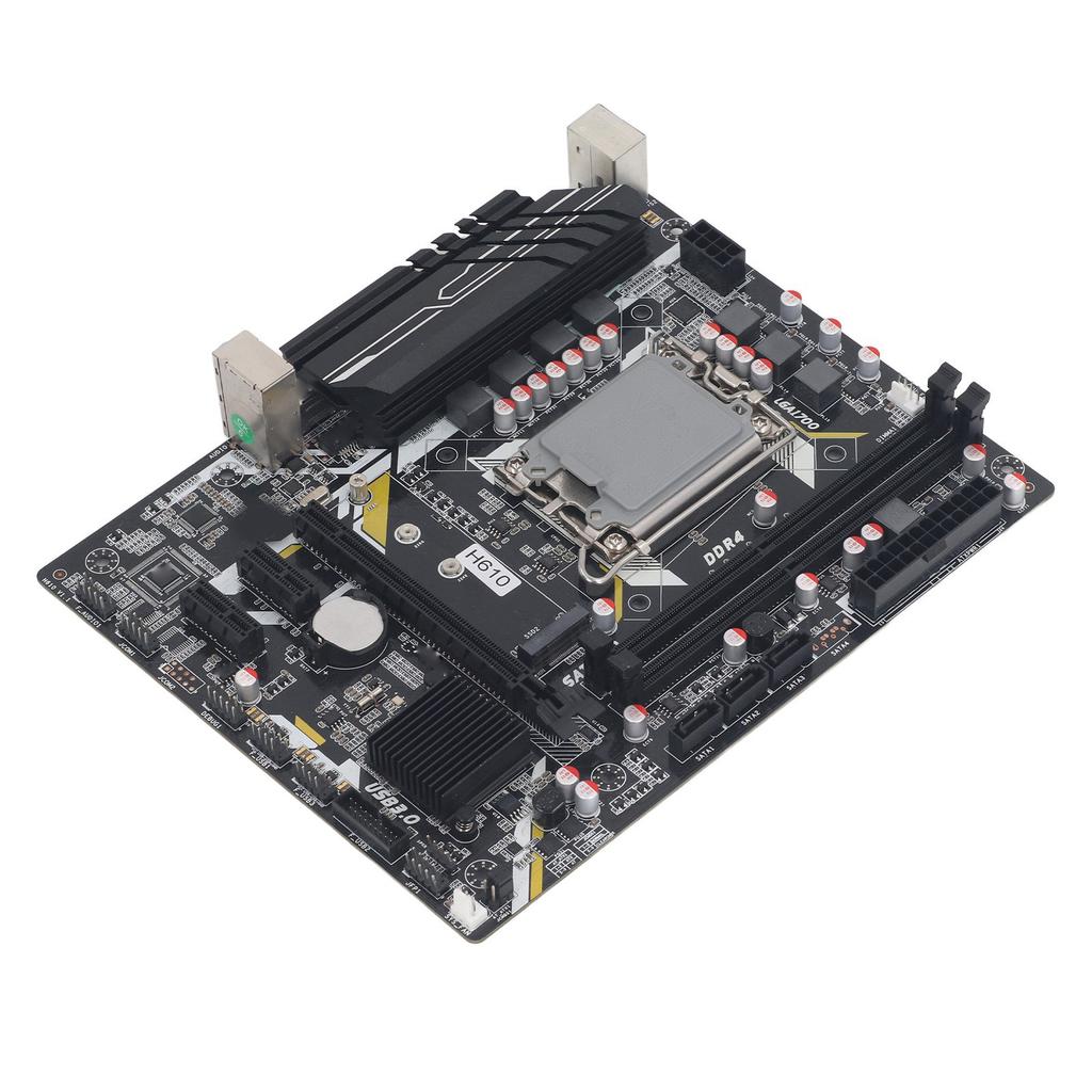 H610U Mainboard 2xDDR4 DIMM NVME M.2 PCI E 16X Gen 3.0 Slot LGA1700 ATX Mainboard für Intel Core 12 13. Gen
