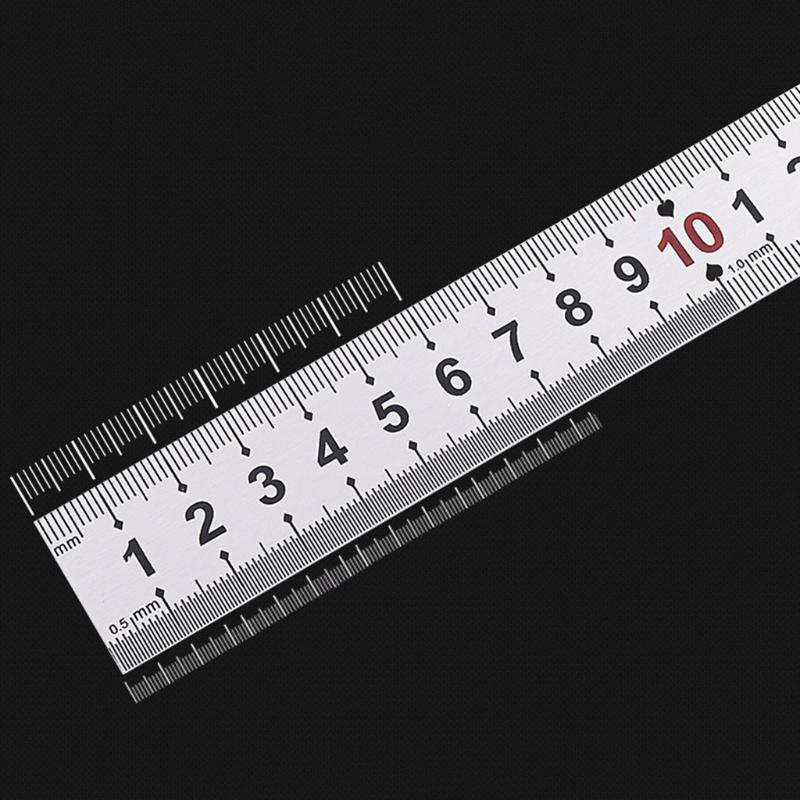Metal Precision Ruler Stainless Steel Straight Ruler 20cm Steel Ruler Measuirng Tool for Office Learning Drawing