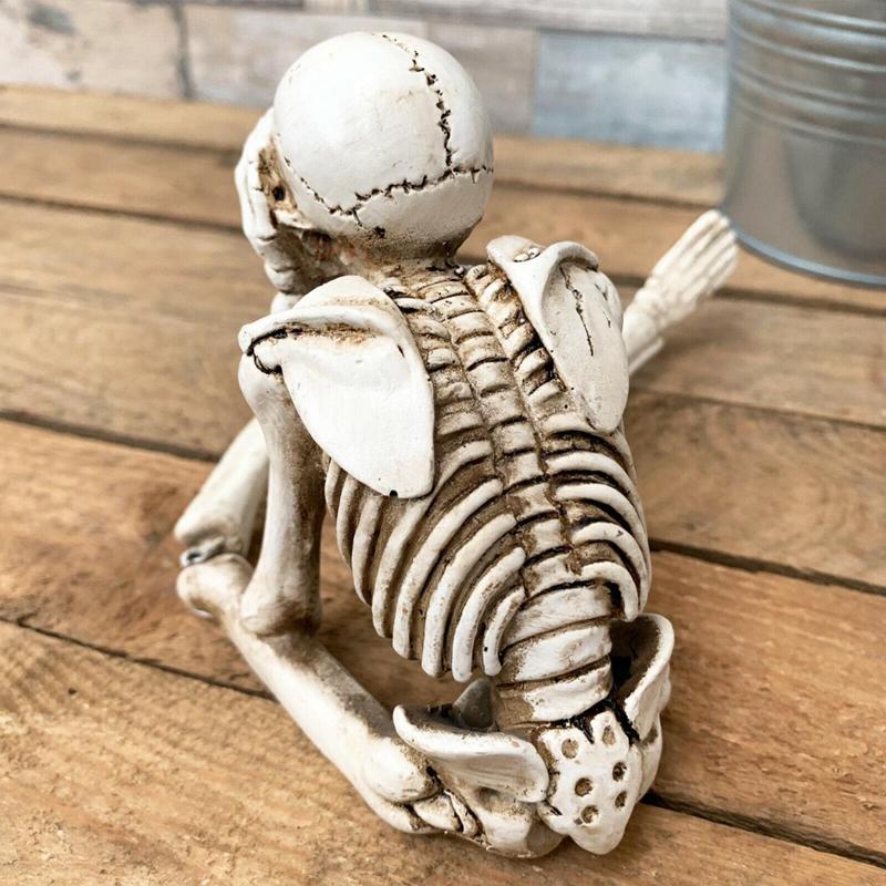 3Pcs/set Halloween Skull Decoration For Home Table Creative Resin Skeleton Ornament Gift 2025 Happy Halloween Party Horror Props