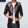 Men's Plus Size Motorcycle Style Leather Jacket with Fleece and Fur Integration