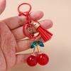 Fashion Resin Simulation Fruit Keychain Women Girls Chilli Strawberry Cherry Key Ring Pendants for Handbag Decor Jewelry Gifts