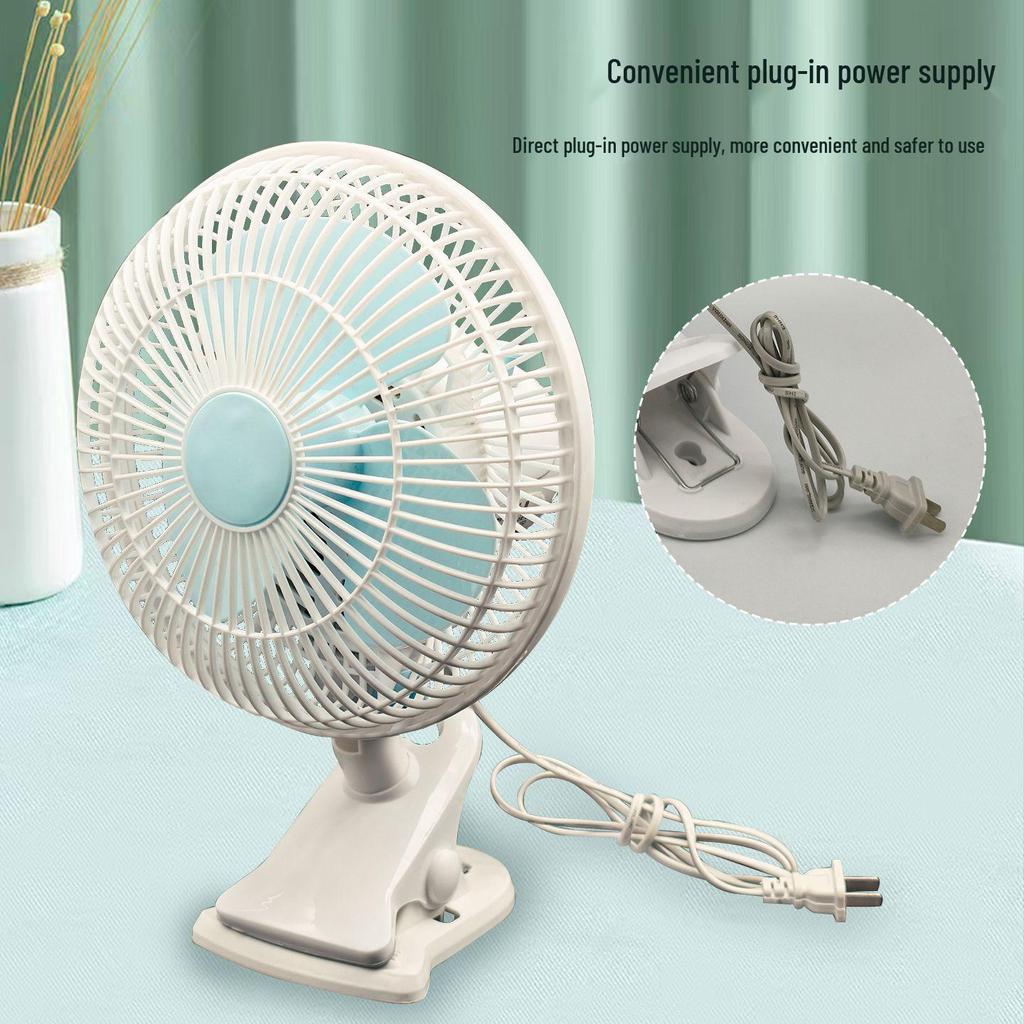 Portable Oscillating Clip Fan for Dormitory or Office