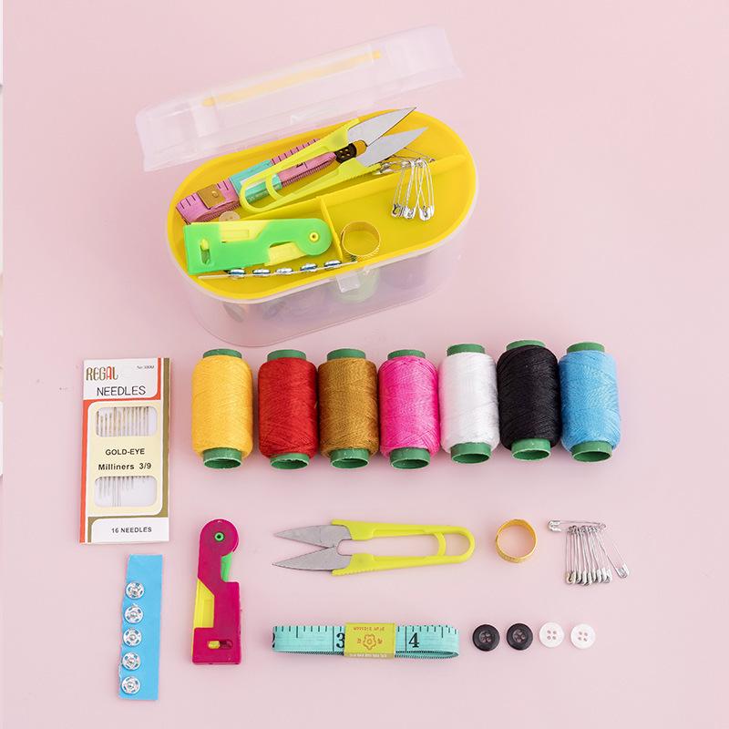 Portable High-Quality Multicolor Sewing Kit for Home and Dorm: Ideal for Hand Sewing, Mending, and Weddings.