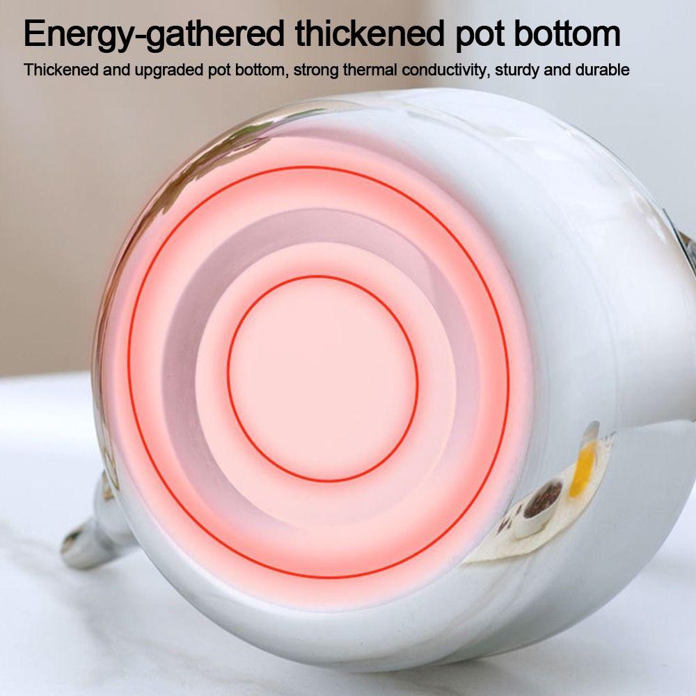 New 1L/1.5L/2L Tea Pot Large Capacity Stainless Steel Hotboiling Pots Fast Heating Coffee Pot Home Camping