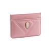 Serpenti Cabochon Geometric Oversized Quilted Pattern Classic Snake Head Studded Calfskin Card Holder Women Accessories Pink 292567