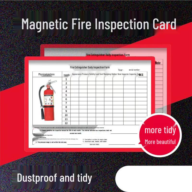Magnetic Fire Hydrant Inspection Record Card Set