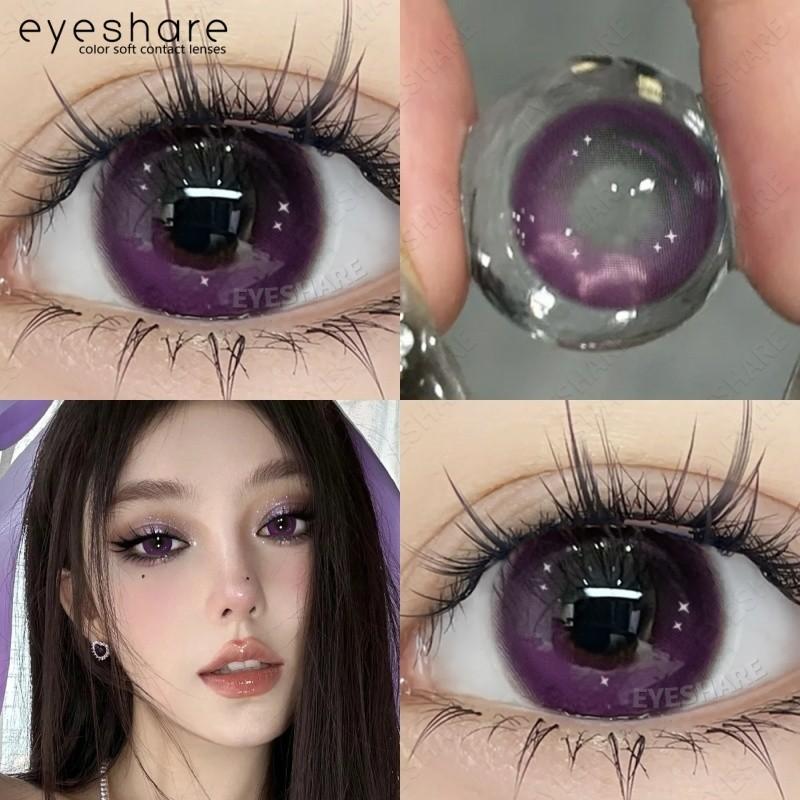 COD Eyeshare 1 Pair Red Color Cosplay Contact Lenses Pink Purple Colored Eye Makeup Contacts Fashion PUpils for Halloween