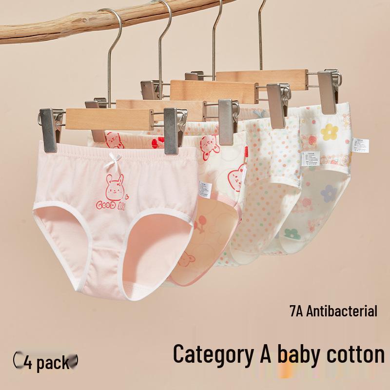 Girls' Pure Cotton Summer Underwear - Comfy, Non-Pinching Design for Toddlers