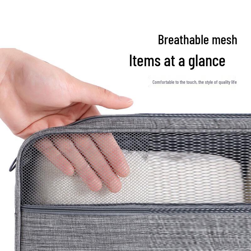 Dong Nai Lun Men's Waterproof Travel Toiletry Bag CN plug (adapter included)