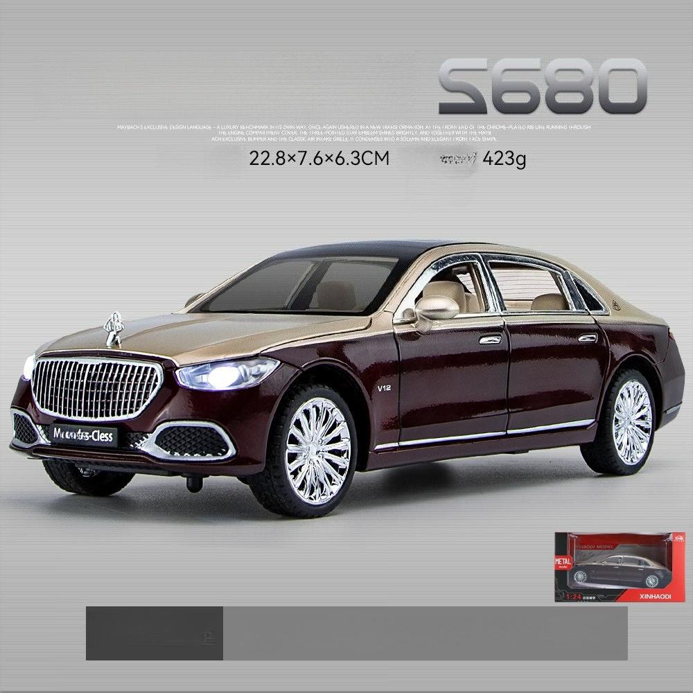 1:24 Modelů aut Mercedes Benz Maybach GLS600 z lehkých slitin Diecast Hračka Auto Simulace Zvuku & Světla Vozidla Hračky Model Dárky Pro Děti
