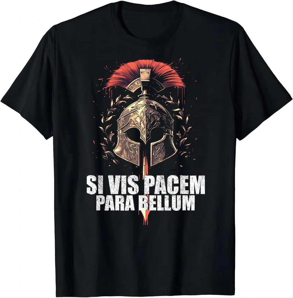 Si Vis Pacem Para Bellum | Latin Wisdom Proverb T-Shirt Graphic T ShirtsCamiseta Hombre T-shirt Men Women Oversize O-Neck Tee