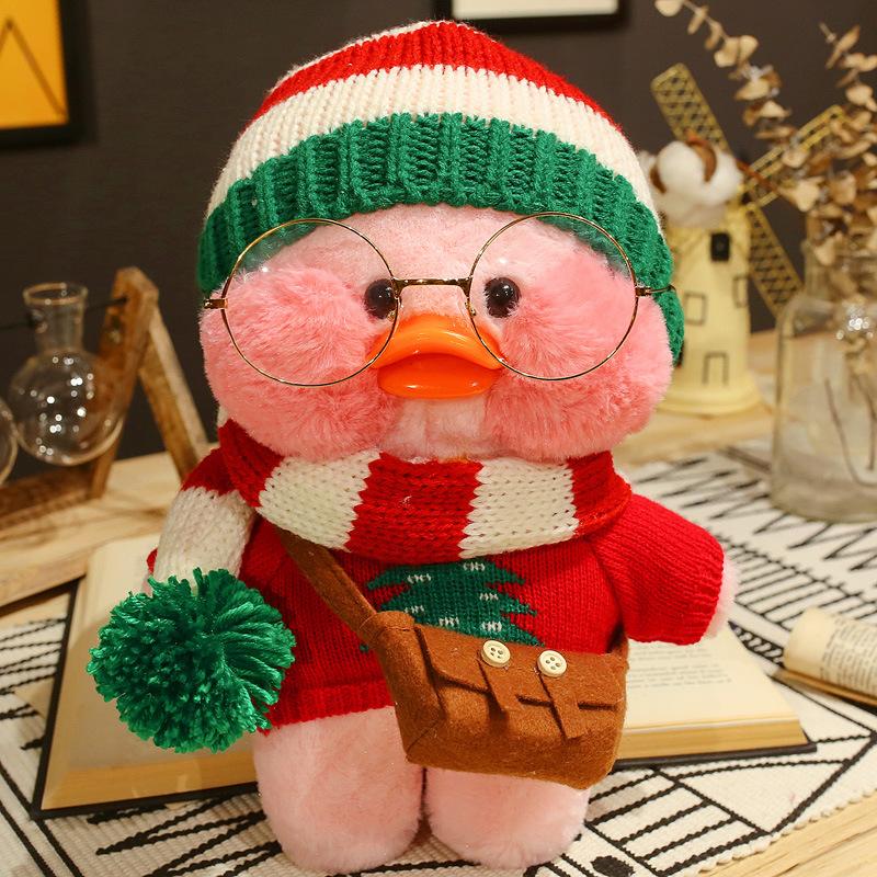 30cm Cute Lalafanfan Stuffed Soft Doll Plush Toy Kawaii Aminal Toys Girl Dressing Wearing Clothes Birthday Gifts