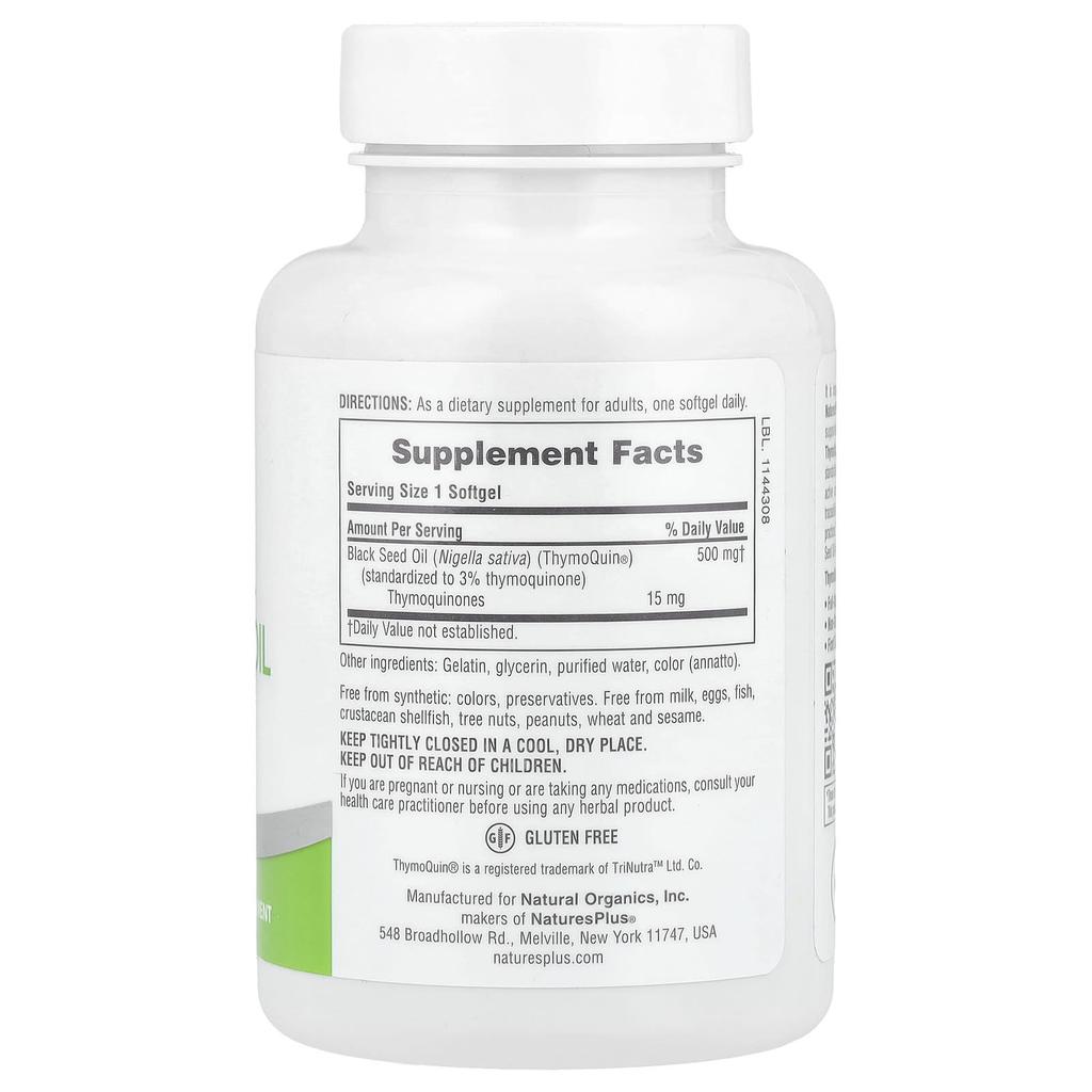 Pro Thymoquin®, Black Seed Oil 500, 60 Softgels (500Mg Per Softgel)