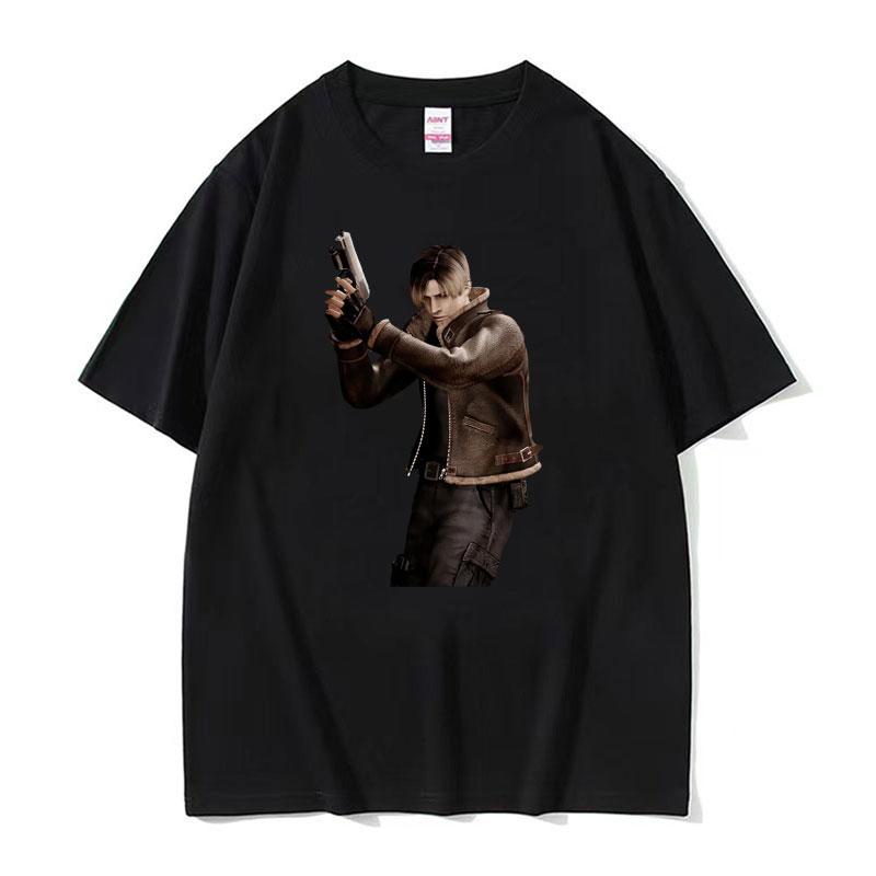 I Heart Leon Kennedy Potisk Trička Pánské Dámské Oblečení Móda Vintage Tričko Pánské Oversized Bavlna Krátký Rukáv Tričko Top