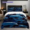 Skull Fire Set Bedding 1 Duvet Cover 2 Pillowcase Without Core Christmas Birthday Gift Duvet Cover And Pillowcase Soft And Comfortable