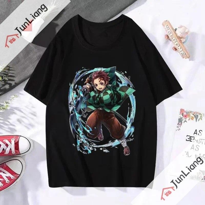 2023 New Summer Popular Unisexswear Japanese Anime Ghost Killing Blade Demon Slayer Unisex T-shirt Fashion Casual