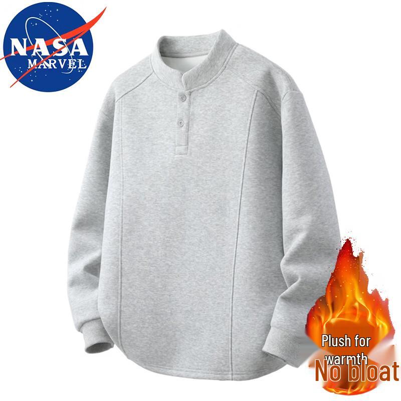 NASA MARVEL Men's Fleece-Lined Mock Neck Sweatshirt