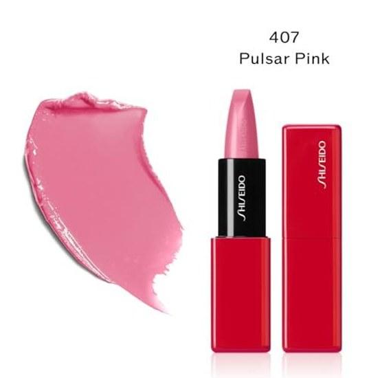 SHISEIDO Makeup Technosatin Gel Lipstick 407 Pulsar Pink 3.3g Lip Gloss Stick Type High Color Payoff Moisturizing