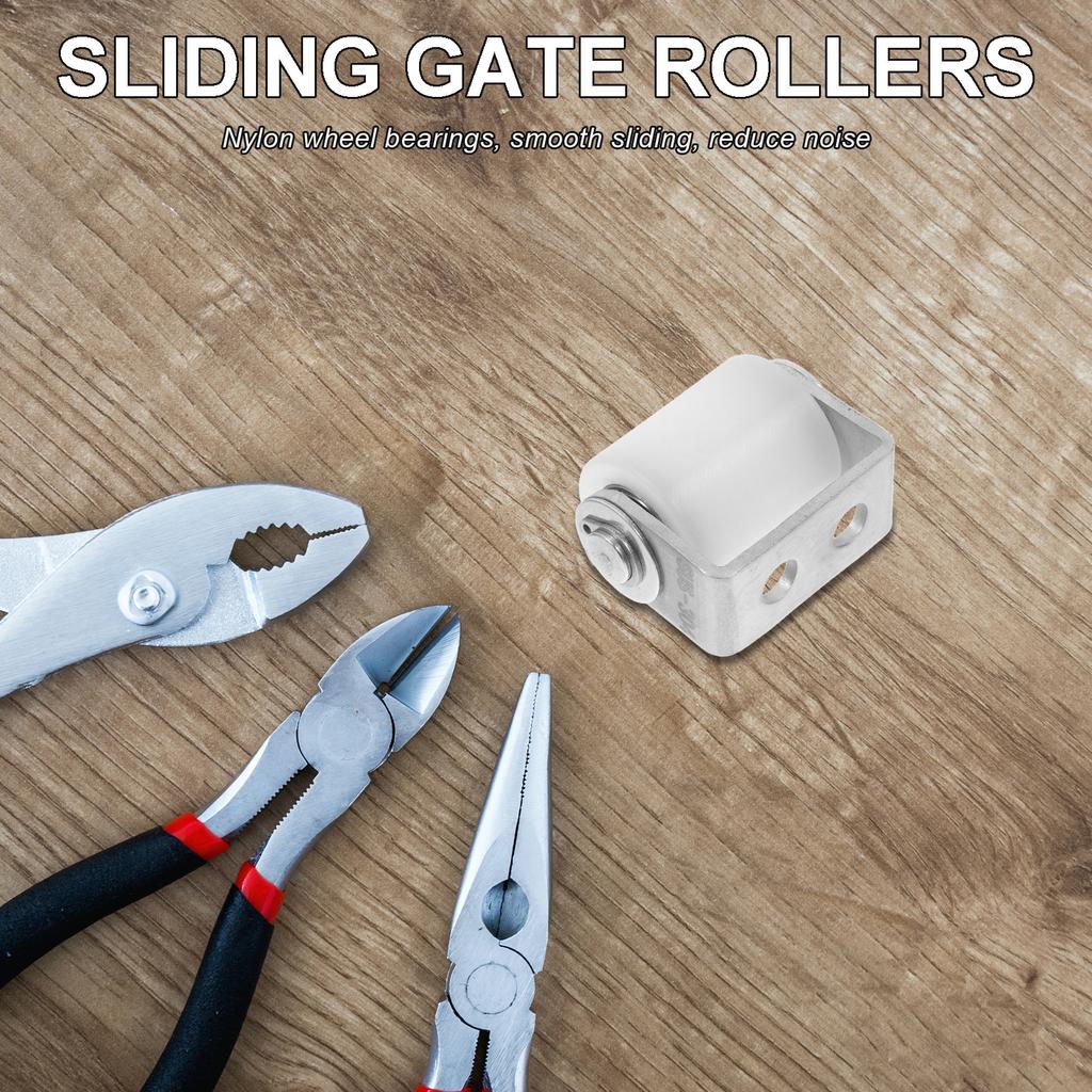 Premium Roestvrij Staal Schuifpoort Rolgeleider Heavy Duty Stille Werking met Nylon Lagers Schuifdeur Ondersteuningsrol
