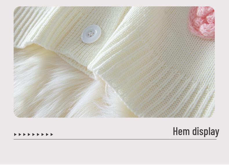 Women's Elegant 3D Strawberry Pattern Cardigan - Autumn/Winter 2025 Collection, European/American Style, Button-Up Long Sleeve Knitwear