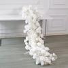 UFlower 200cm Artificial White Rose Hydrangea Flowers for Wedding Backdrop Table Centerpiece Party Decor Event Wall Props