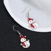Cute Cartoon Christmas Snowman Earrings Drop Dangle Decoration Costumes Jewelry Women Girls Gift Funny Dainty Earrings