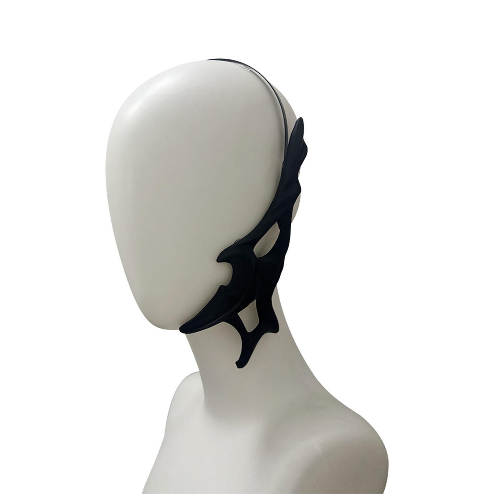 

Flat Clip Hairpin Anime Horn Halloween Headwear Bunches Clip Elegant Anime Dark Hair Clip Photo Props B