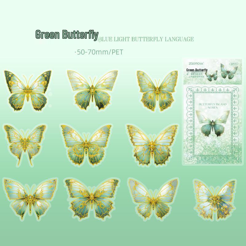 Zaomo Holographic Butterfly Islands Sticker Pack for DIY Journals