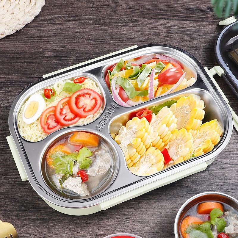 Lijia Insulated Plastic Square Over 5-Compartment Bento Box