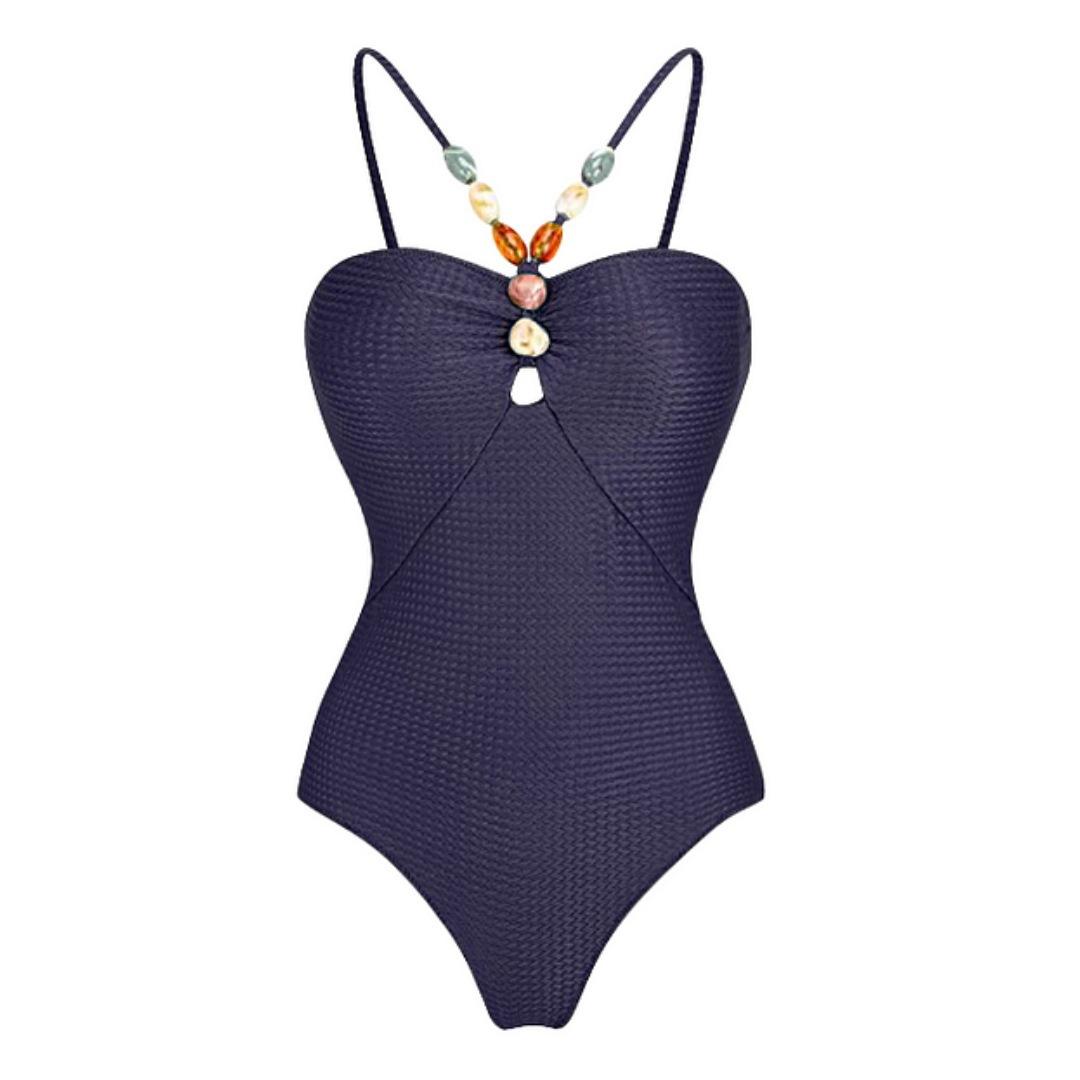 Swimsuit Beaded Texture One-piece Swimsuit Set Women s Huludao Swimsuit S