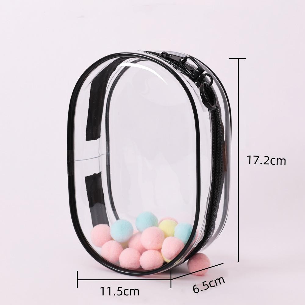 

Прозрачный защитный кейс-органайзер для кукол Лабубу 15-17 см, сумка для демонстрации на улице с брелоком, аксессуары для кукол no doll чёрный