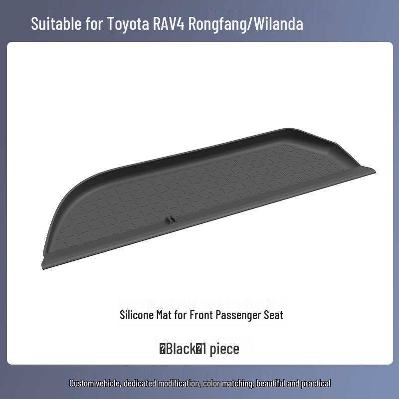 Silicone Passenger Seat Protection Pad for 26 Toyota RAV4/Wildlander Models Black Passenger Silicone Pad
