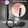 Anal Dilator Dildo Pump Inflatable Butt Plug Vaginal Stimulator Massager Air-filled Pump Sex Toy