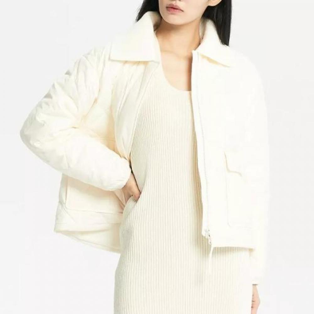 

New Balance Collar Quilted Jacket Cream Nbnqd4w912 64 90(M)