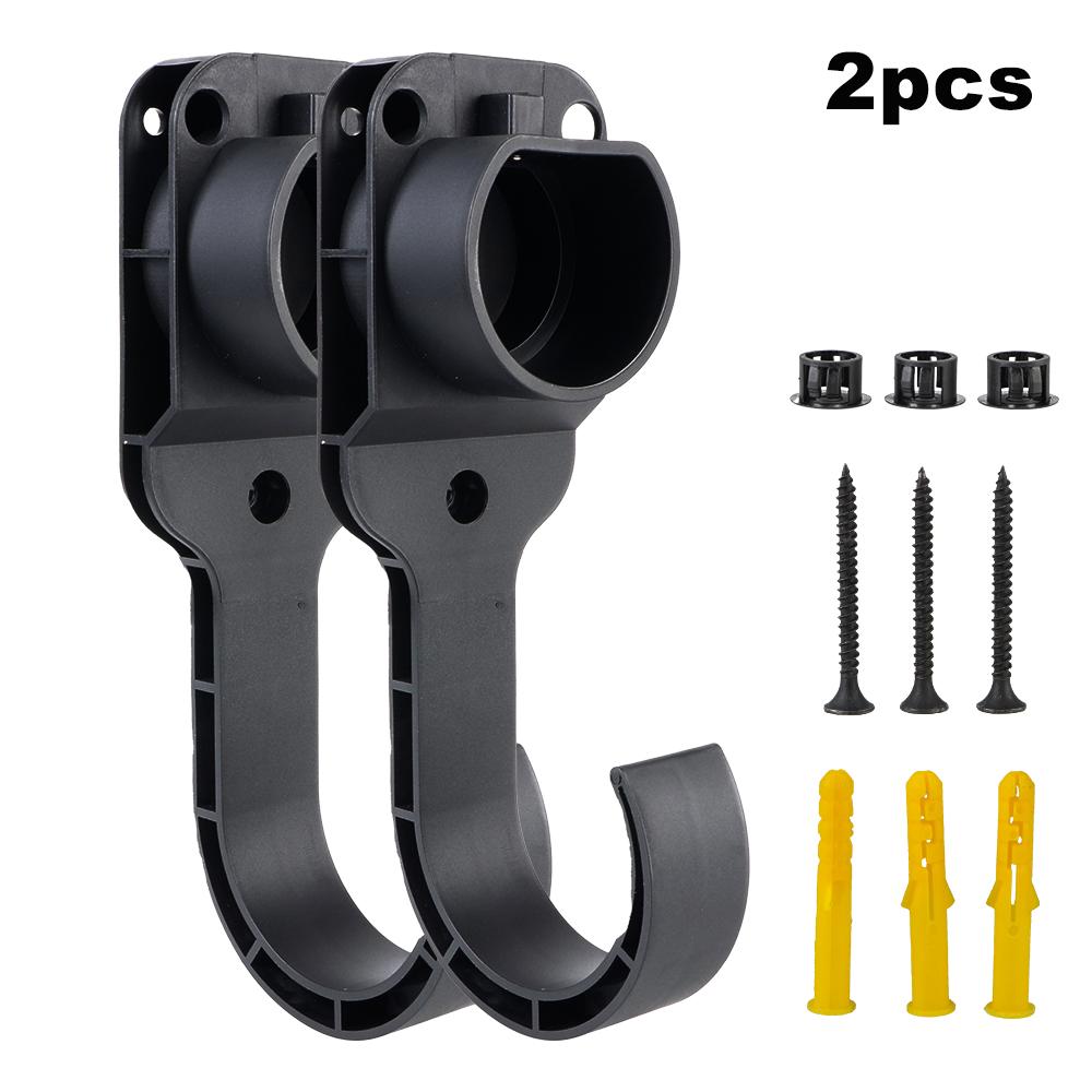 Gun Head Socket For Type 2 Connector EU Plug EV Charger Cable Holder For Electric Car Charging Wall Mount Bracket Car Accessories