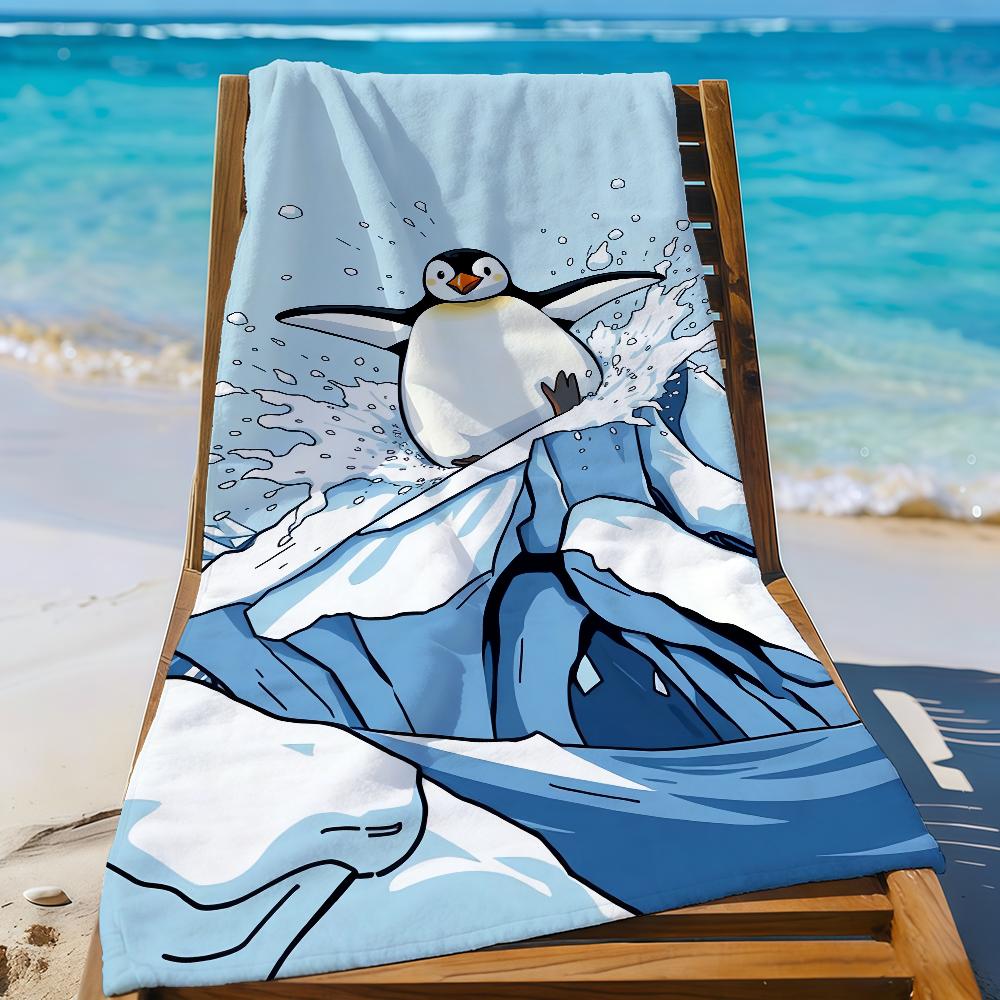 Cartoon Cute Penguin Towel Soft Pool Gift For Travel Gym Shower Camping Quick Dry Sports Beach Towels