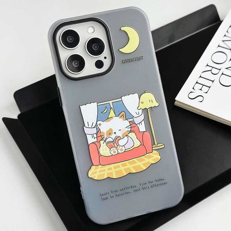 Zhitai Jelly Cartoon Skin Case for iPhone 11 Pro Max/12/13/15/16 Pro.
