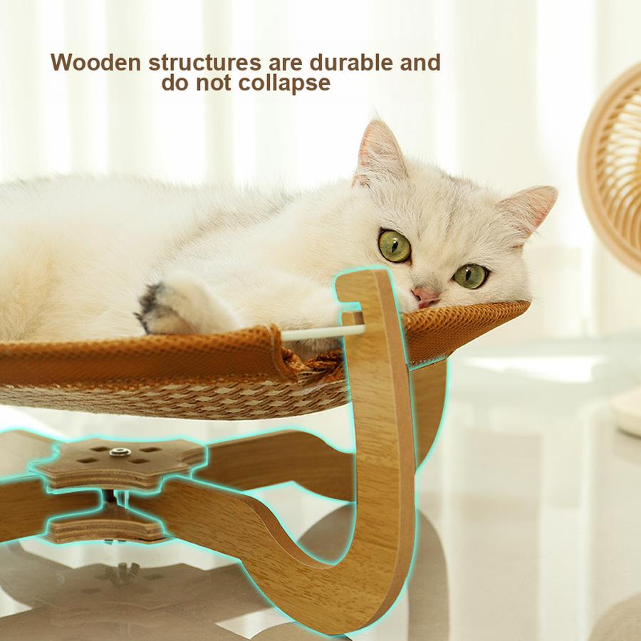 Meow Fairy Cat Bed Pet Round Foot Hammock Cat Cave Breathable Cooling Mat Sun Lounger Outdoor Patio