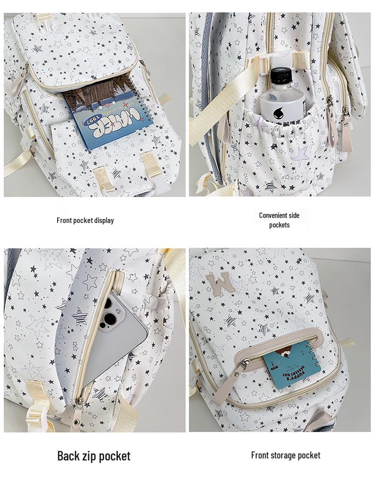 2025 New Japanese Polka Dot Small Backpack - Cute, Fresh Design for Girls, Perfect for Class and Commute.