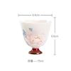 75ml Handgefertigte Blume Mund Große Meister Tasse Handgezeichnet Gestapelte Pfingstrose Teetasse High-End Vergoldete Teetasse Kung Fu Tee Zubehör
