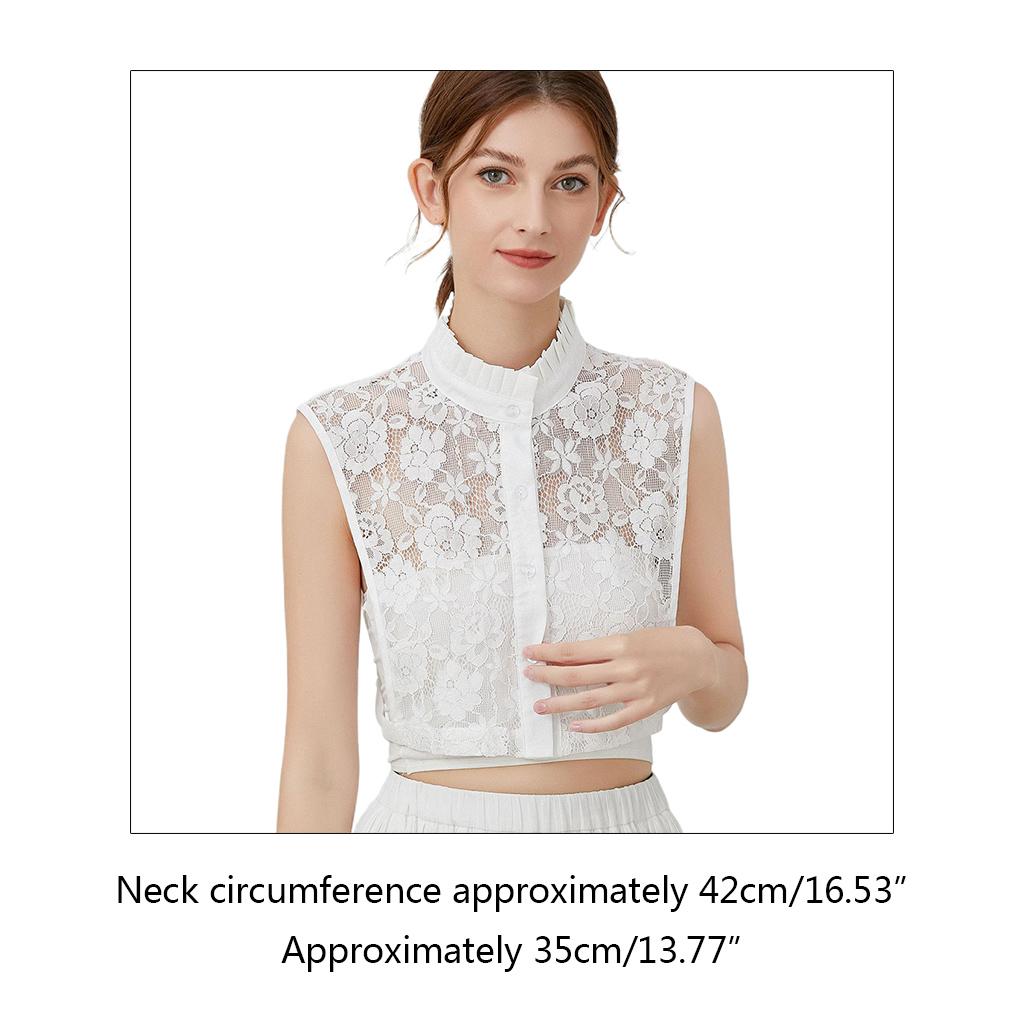Buy Women Sheer Floral Lace White False 