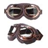 Vintage Style Riding Goggles With Pc Frame And Colored Lens For Motorcycle Enthusiasts