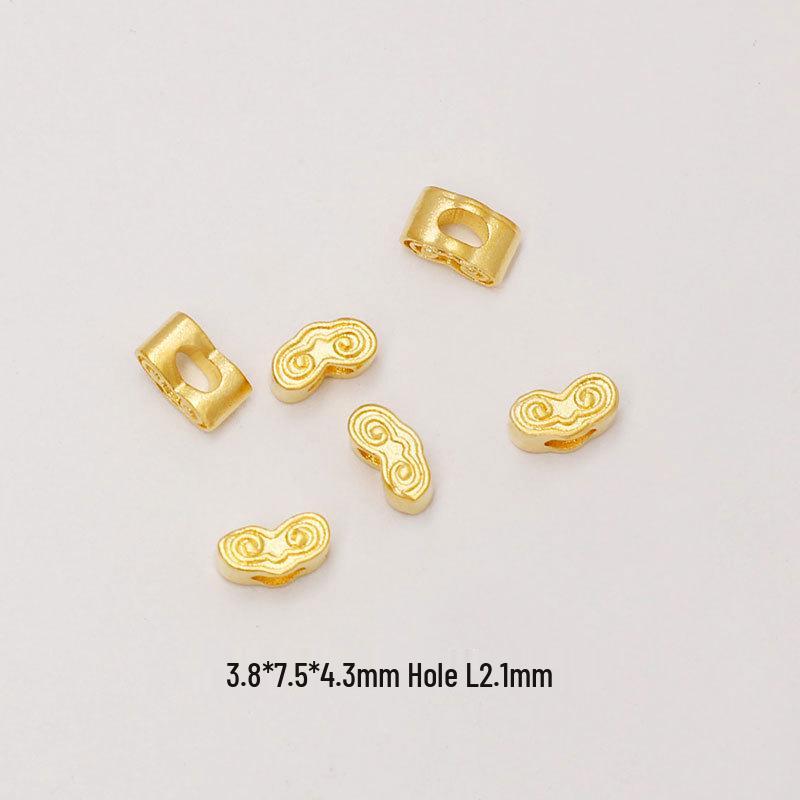 Gold High Retention Lotus Gourd Pendant Beaded Charm