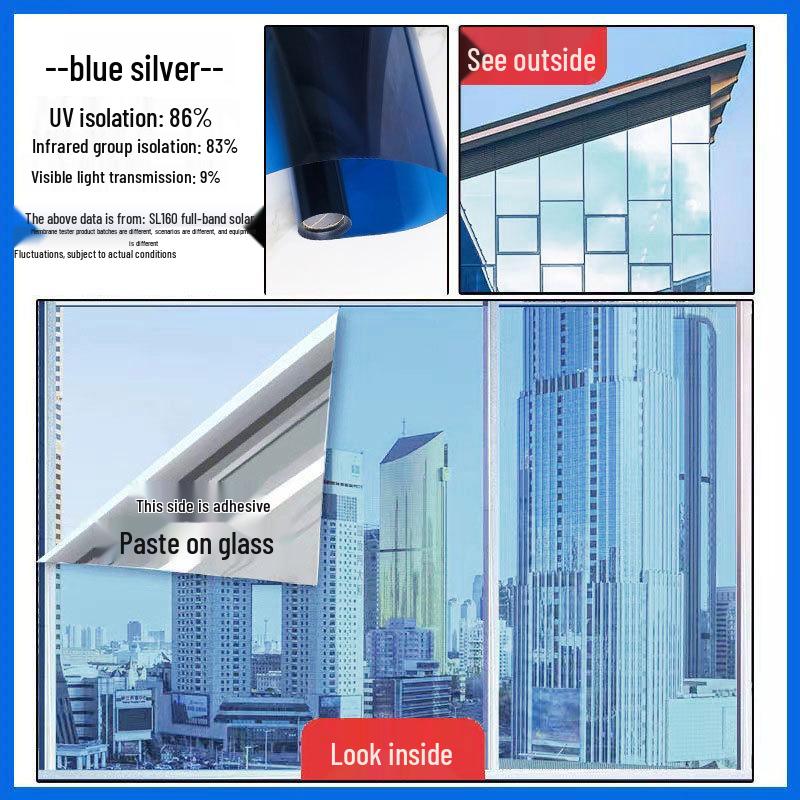 One-Way Nano Heat Insulation & Sun Protection Film for Windows