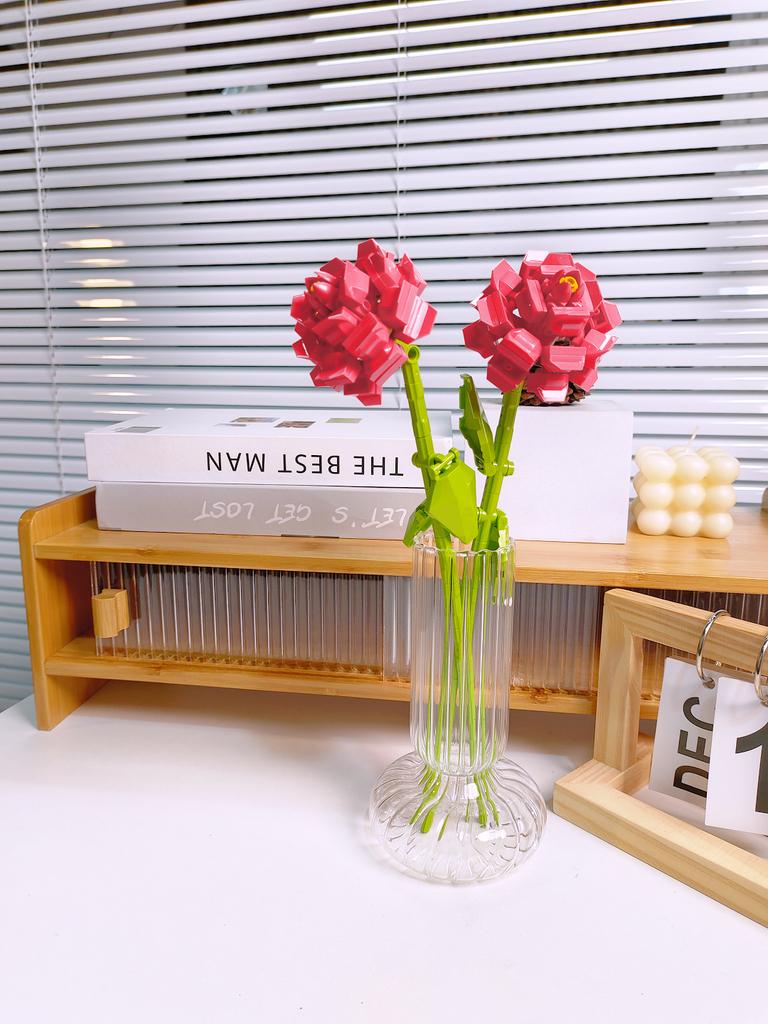 Blocchi da Costruzione Bouquet Rosa Girasole Eterno, Mini Mattoncini Fai da Te per Adulti, Regalo che Non Appassisce per San Valentino Anniversario Decorazione per la Casa