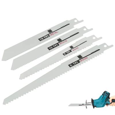 4Pcs Reciprocating Saw Blades Saber Saw Blades Tiger Saw Multi Saw Blade for Cutting Wood Metal PVC Tube Power Tools Accessories